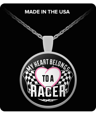 A Must Have - My Heart Belongs To a Racer Necklace!
