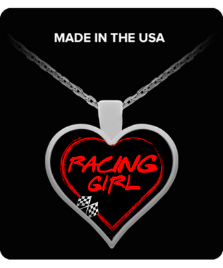 A Must Have - Racing Girl Heart Necklace!