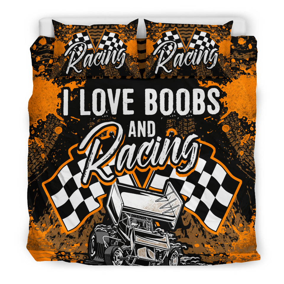 I Love Racing And Boobs Bedding Set With FREE SHIPPING!