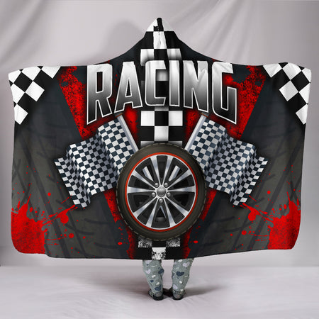 Racing Hooded Blanket Red With FREE SHIPPING TODAY!