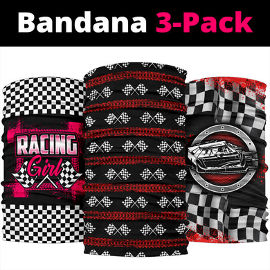 3 Pack Racing Bandanas With FREE SHIPPING!
