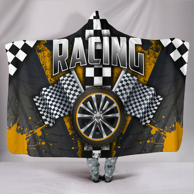 Racing Hooded Blanket Orange With FREE SHIPPING TODAY!