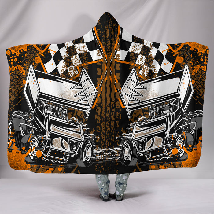 Sprint Car Racing Hooded Blanket With FREE SHIPPING TODAY!