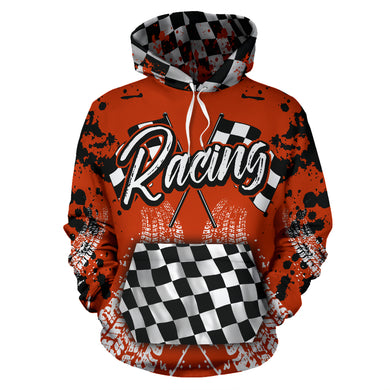 Racing All Over Print Hoodie Red With FREE SHIPPING TODAY!