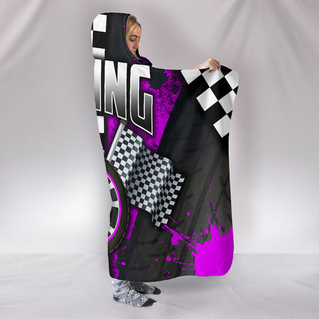 Racing Hooded Blanket Pink With FREE SHIPPING TODAY!