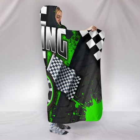 Racing Hooded Blanket Green With FREE SHIPPING TODAY!