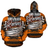Dirt Track Racing All Over Print Hoodie Orange With FREE SHIPPING TODAY!