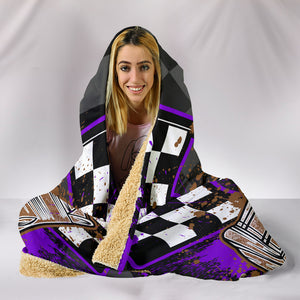 Dirt Track Racing Hooded Blanket Purple With FREE SHIPPING TODAY!